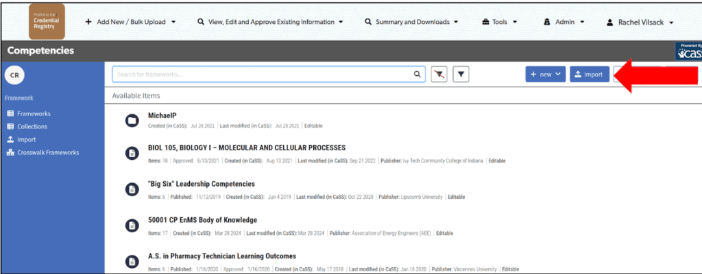 Entering Competency Framework via Copy/Paste Import - Credential ...